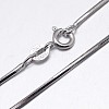 Anti-Tarnish Rhodium Plated Sterling Silver Snake Chain Necklaces NJEW-M153-15A-20-1