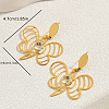 Elegant Tassel Butterfly Stainless Steel Stud Earrings PO0669-5