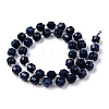 Dyed Natural Sapphire Beads Strands G-R482-01-8mm-2