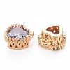 Brass Micro Pave Cubic Zirconia Charms KK-S356-773G-2