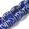 Blue Tibetan Style dZi Beads Strands TDZI-NH0001-C02-01-1