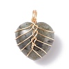 Natural Labradorite Pendants PALLOY-JF01282-03-1