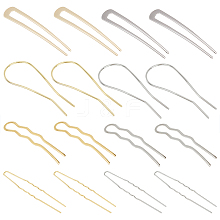 CRASPIRE 16Pcs 8 Style Iron & Alloy Hair Pins Clips & Hair Fork OHAR-CP0001-05