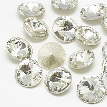 Pointed Back Glass Rhinestone Cabochons RGLA-T086-12mm-01