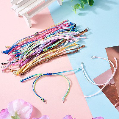 30Pcs 10 Color Nylon Bracelets Making BJEW-TAC0041-1