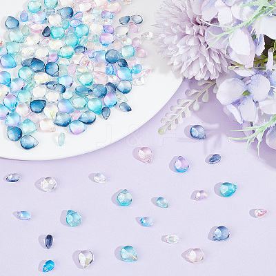 160Pcs 10 Colors Transparent Glass Beads GGLA-GO0001-01-1
