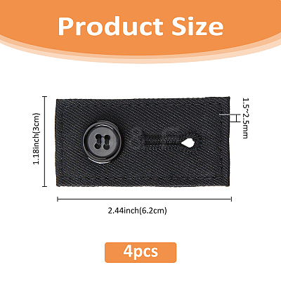 4Pcs Cotton Adjustable Pants Waist Extender FIND-FH0010-14B-1