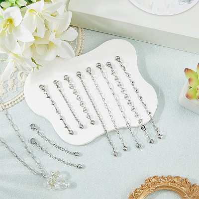 10Pcs 304 Stainless Steel Chains Bag Extender Chains HJEW-AR00034-1