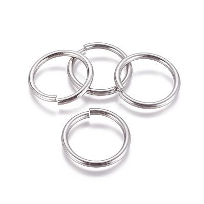Tarnish Resistant 304 Stainless Steel Open Jump Rings STAS-E464-09H-P-1