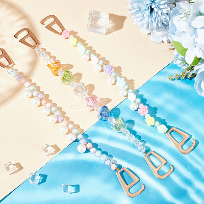 6Pcs 3 Styles Candy Series Acrylic Boot Strap Chains FIND-GO00001-1