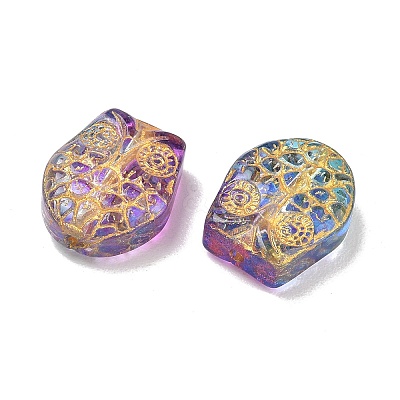 Baking Paint Transparent Glass Beads DGLA-N018-14C-1