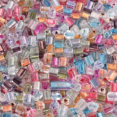Transparent Inside Colours Glass Seed Beads SEED-T007-13M-1