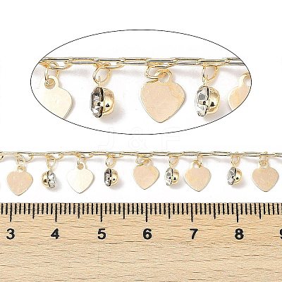 Handmade Brass & Rhinestone Chains CHC-Z001-15KCG-02-1