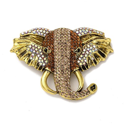 Alloy Rhinestone Brooch JEWB-K027-08AG-1