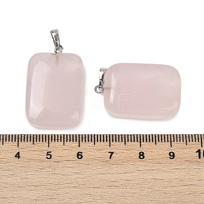 Natural Rose Quartz Pendants G-C184-02-1