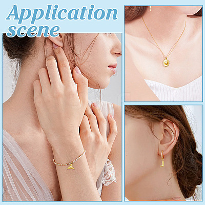 10Pcs 5 Styles Brass Pendants KK-AR0004-66-1