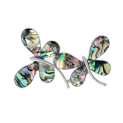 Retro Abalone Shell Two Butterfly Brooches PW-WGA6E26-01-1