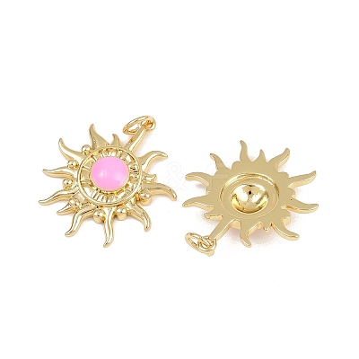Brass Enamel Pendants KK-L240-09G-1