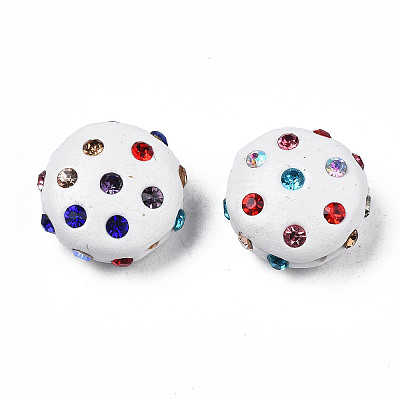Polymer Clay Rhinestone Beads RB-S056-27H-1