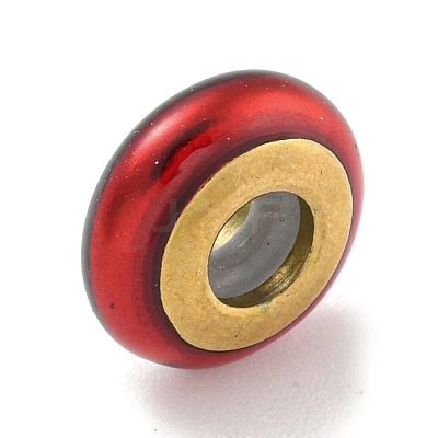 304 Stainless Steel Enamel European Beads STAS-U005-01A-G-1