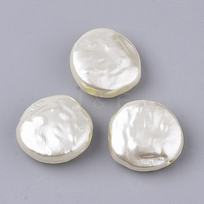 ABS Plastic Imitation Pearl Beads X-OACR-T022-04-1
