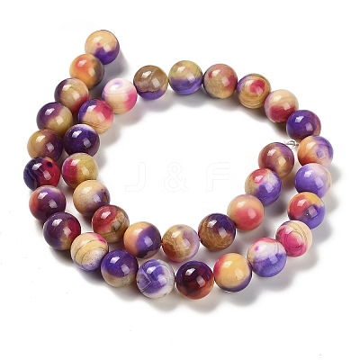 Dyed Natural Agate Beads Strands G-G203-09F-10mm-1
