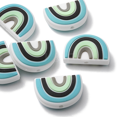 6Pcs Food Grade Eco-Friendly Silicone Focal Beads SIL-YW0001-04B-1