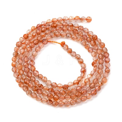 Natural Gold Sunstone Beads Strands G-B142-A02-2mm-1
