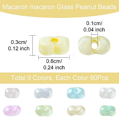 45g 9 colors Glass Seed Beads SEED-YW0002-54B-1