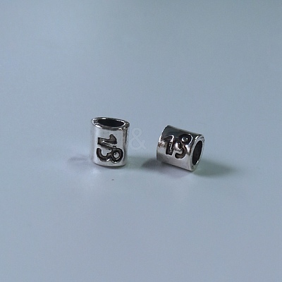 Tibetan Style Alloy European Beads FIND-WH0111-50E-1