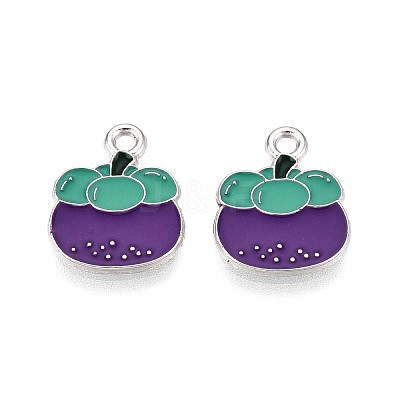 Fruit Alloy Enamel Charms PALLOY-S058-01P-23-1