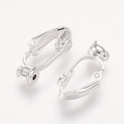 Brass Clip-on Earring Converters Findings KK-Q115-S-1