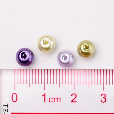Lavender Garden Mix Pearlized Glass Pearl Beads HY-X006-6mm-08-1