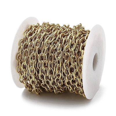Ion Plating(IP) 304 Stainless Steel Oval Link Chains CHS-G039-03G-1