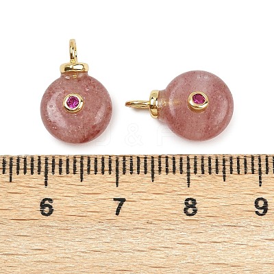 Natural Strawberry Quartz Pendants KK-B157-42B-02-1