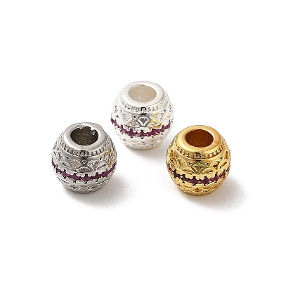 Rack Plating Brass Barrel Spacer Beads KK-K273-11-1
