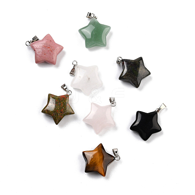 Natural Gemstone Pendants G-I319-01P-1