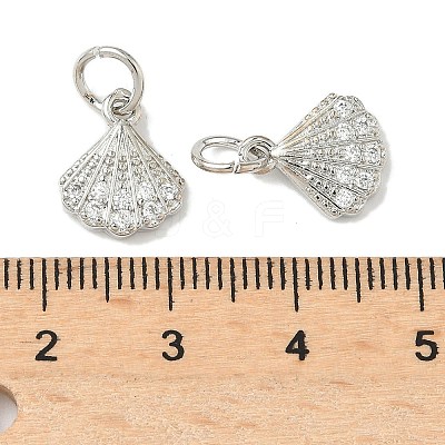 Brass Micro Pave Cubic Zirconia Pendants KK-D386-13P-1