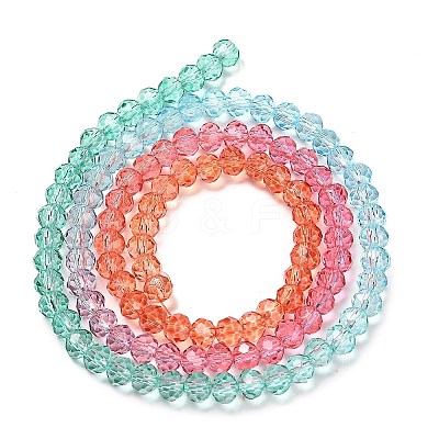 Transparent Painted Glass Beads Strands X1-DGLA-A034-T4mm-A11-1