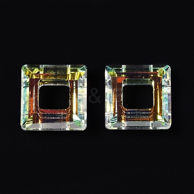 Transparent Electroplate Glass Pendant GLAA-Q101-01A-AB01-1