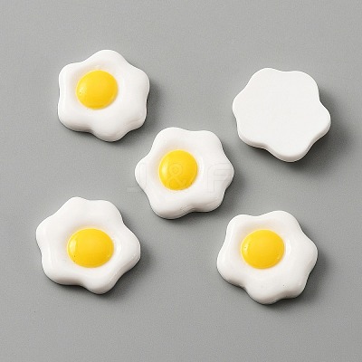 Opaque Resin Cabochons CRES-WH0010-035A-1