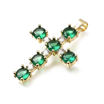 Easter Brass Pave Cubic Zirconia Pendants CU-E002-01D-G05-1