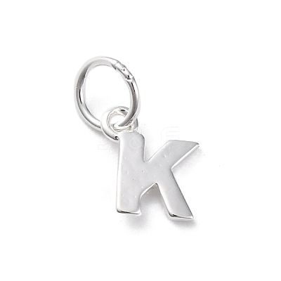 925 Sterling Silver Letter Charms STER-C012-01S-K-1
