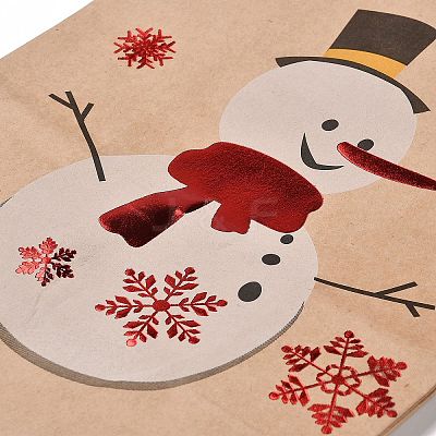 Christmas Theme Hot Stamping Rectangle Paper Bags CARB-F011-02E-1