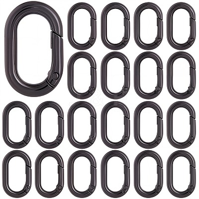 18Pcs Alloy Spring Gate Rings FIND-SP0001-43-1