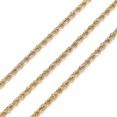 Ion Plating(IP) 304 Stainless Steel Rope Chains CHS-G027-08A-G-1