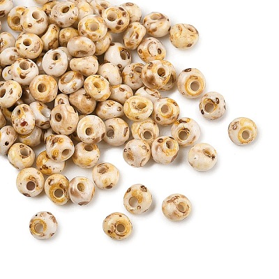 Picasso Glass Seed Beads SEED-Q038-03H-1