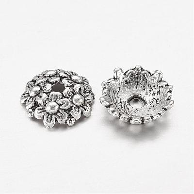 Tibetan Style Alloy Bead Caps X-LF1650Y-1