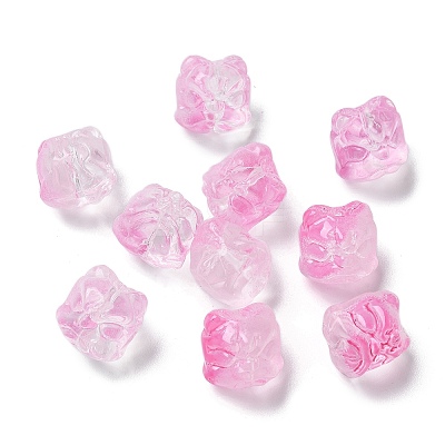 Baking Paint Transparent Glass Beads GLAA-C035-01I-1