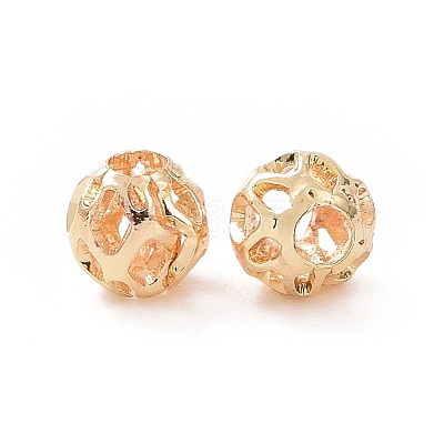 Brass Hollow Beads KK-TAC0002-76B-G-1